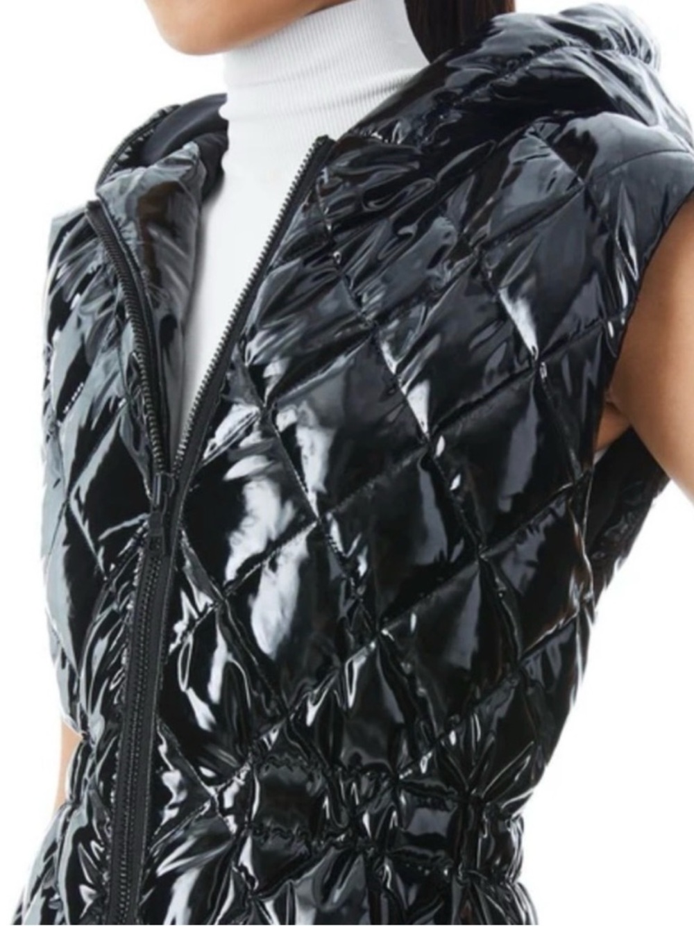 NWT Michael Kors Black Quilted shiny Vest Jacket - XS ($225)